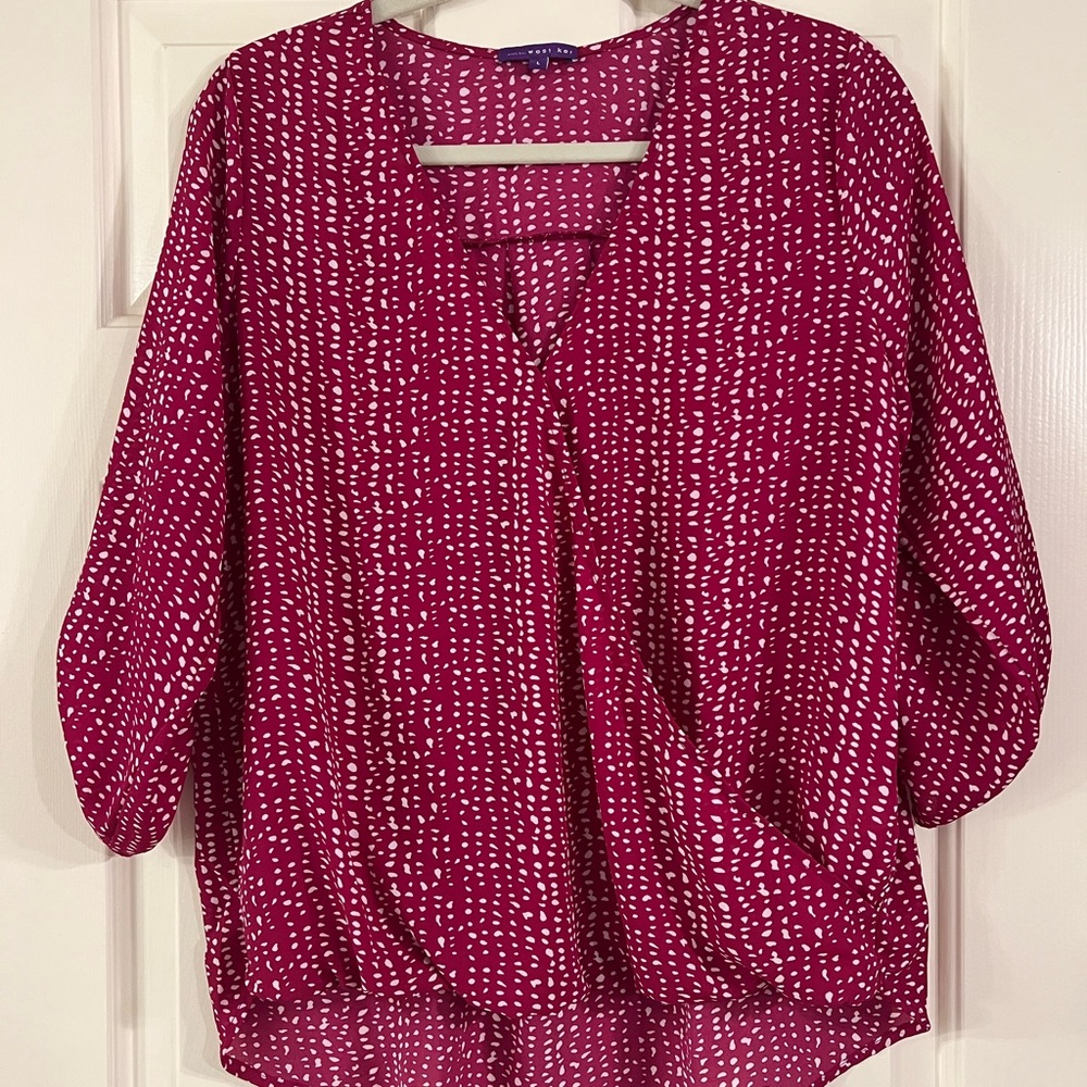 Women's Pink Patterned Top